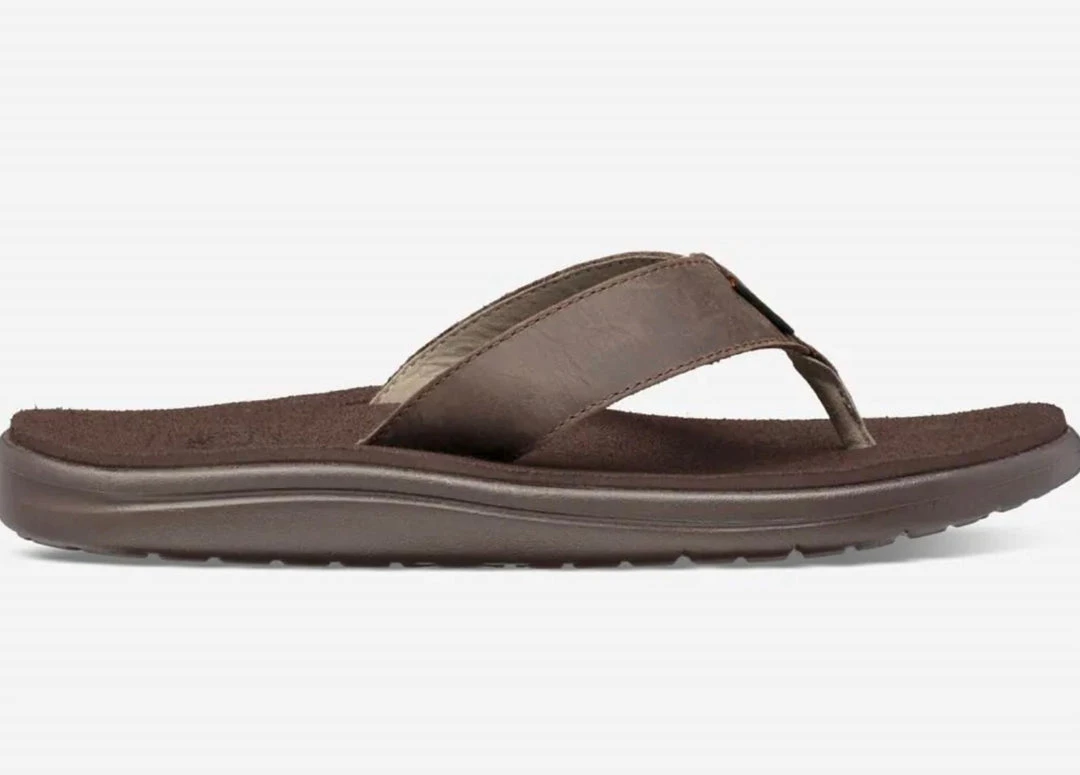 Teva women Men'S Voya Flip Leather Sandal in Chocolate Brown 2 Teva women Men'S Voya Flip Leather Sandal in Chocolate Brown