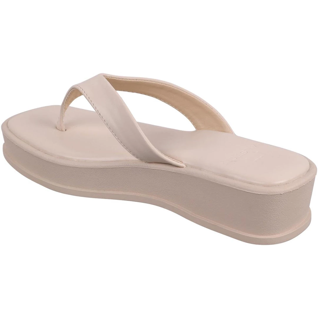 H Halston Soula Womens Vegan Leather Thong Flatform Sandals 4 H Halston Soula Womens Vegan Leather Thong Flatform Sandals - Image 2