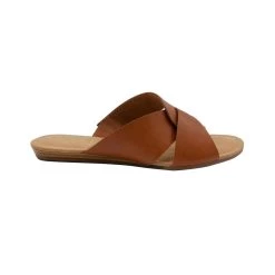 Sugar Olena Womens Faux Leather Slide On Flats