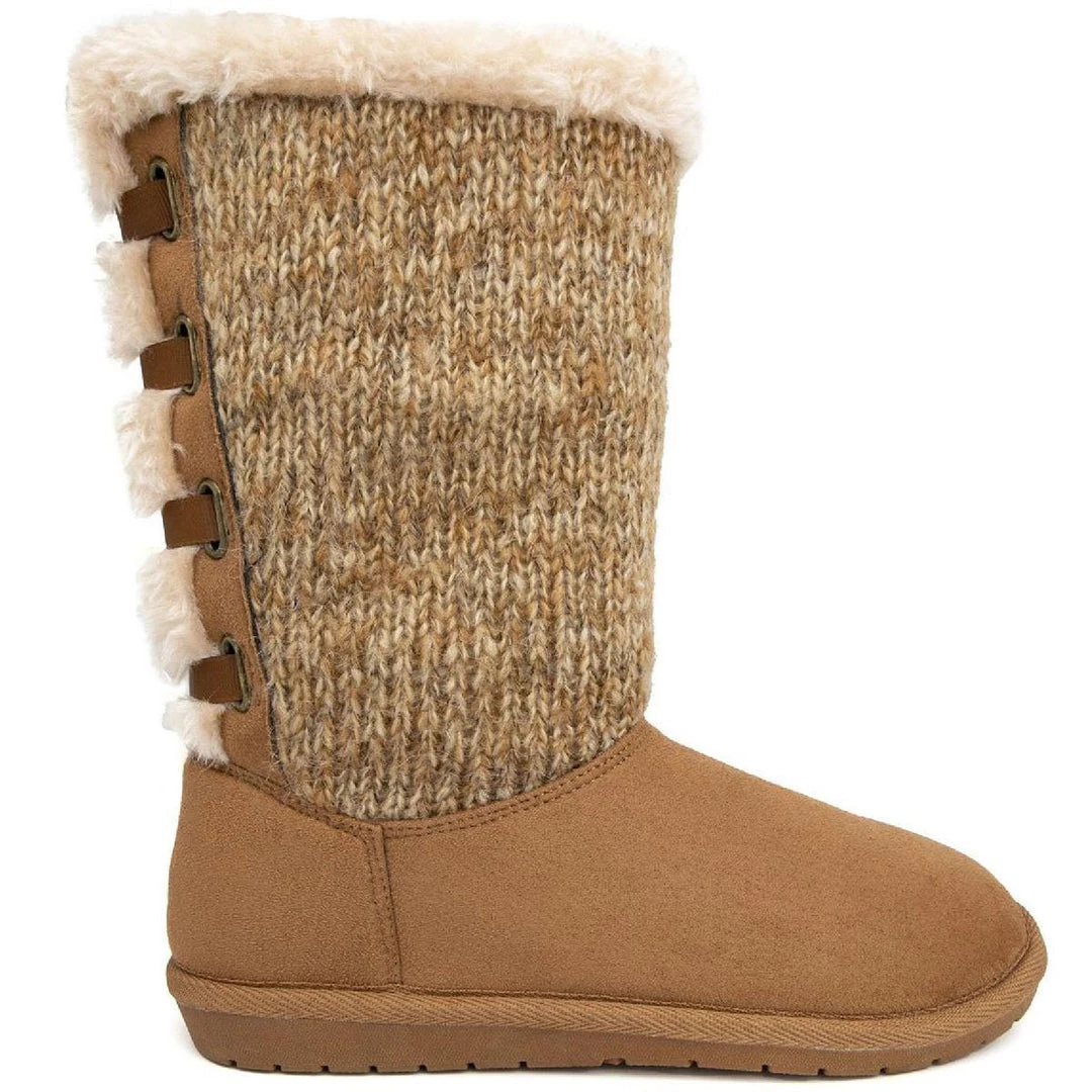 Sugar Panthea Womens Microsuede Faux Fur Shearling Boots 4 Sugar Panthea Womens Microsuede Faux Fur Shearling Boots - Image 2