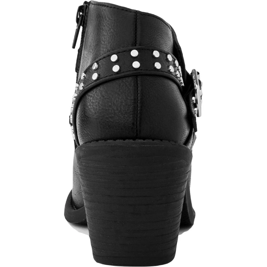 Sugar Vroomy Womens Faux-Leather Block-Heel Ankle Boots 6 Sugar Vroomy Womens Faux-Leather Block-Heel Ankle Boots - Image 4