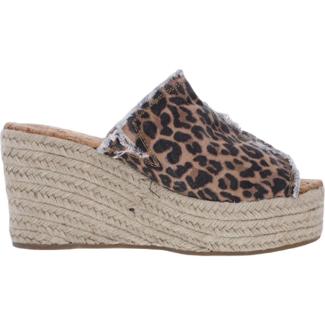 Sugar Helper Womens Canvas Leopard Print Espadrilles 4 Sugar Helper Womens Canvas Leopard Print Espadrilles - Image 2