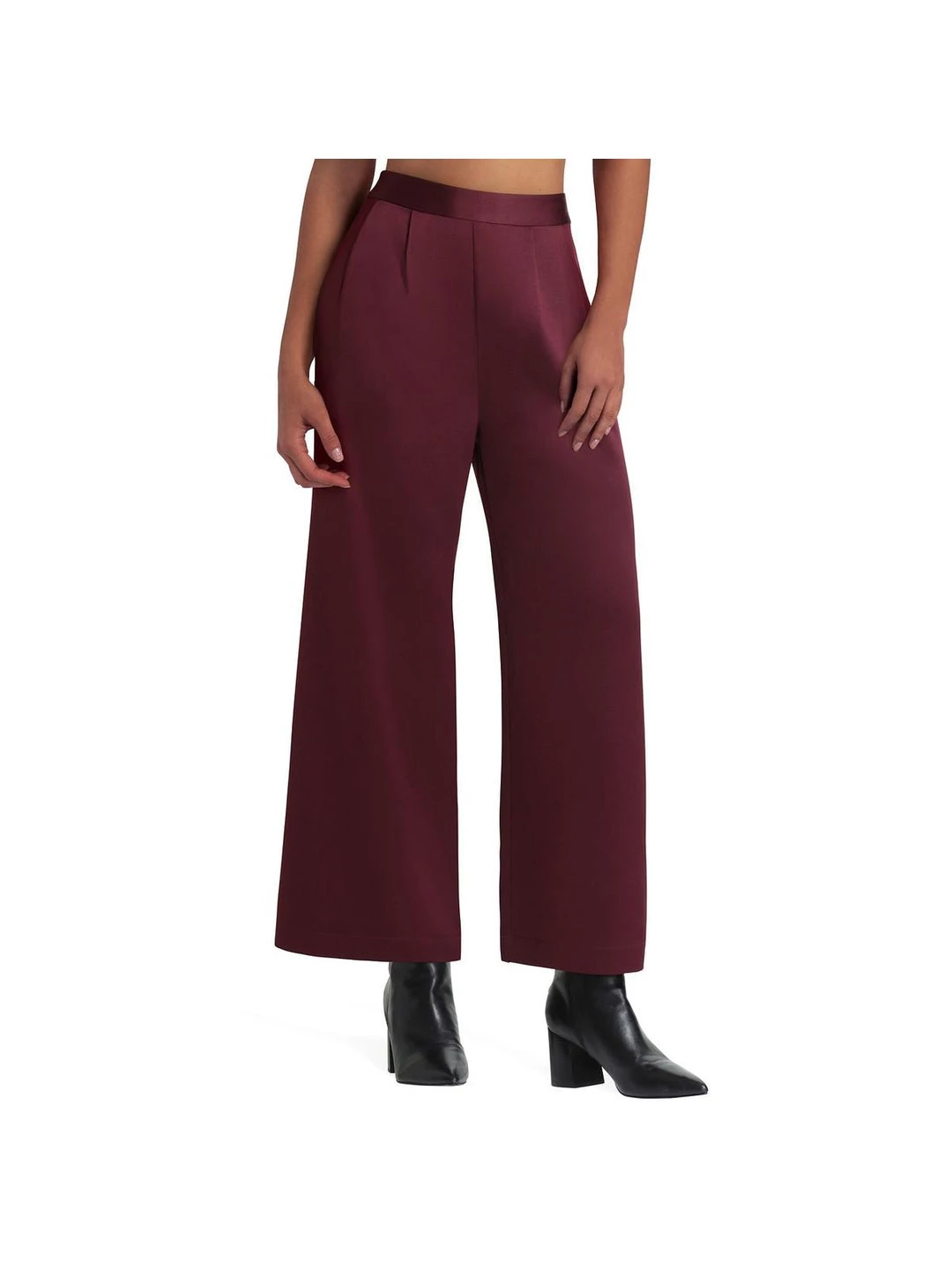 H Halston Womens Pleat Front High Rise Wide Leg Pants 5 H Halston Womens Pleat Front High Rise Wide Leg Pants - Image 3