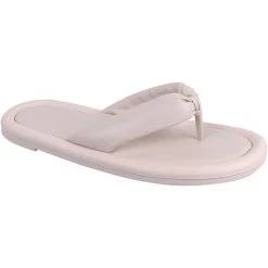 H Halston Citizen Womens Vegan Leather Thong Flat Sandals