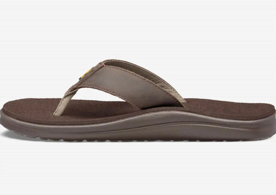 Teva women Men'S Voya Flip Leather Sandal in Chocolate Brown 3 Teva women Men'S Voya Flip Leather Sandal in Chocolate Brown - Image 2