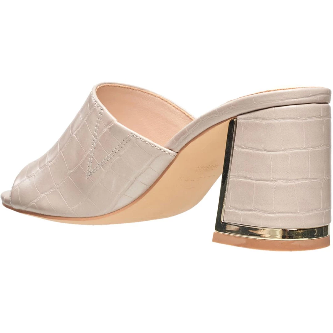 H Halston Spain Womens Vegan Leather Embossed Heel Sandals 4 H Halston Spain Womens Vegan Leather Embossed Heel Sandals - Image 2