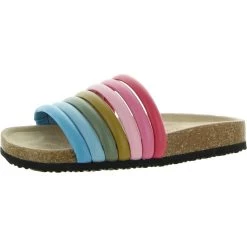 Sugar Xero Womens Strappy Slip On Footbed Sandals