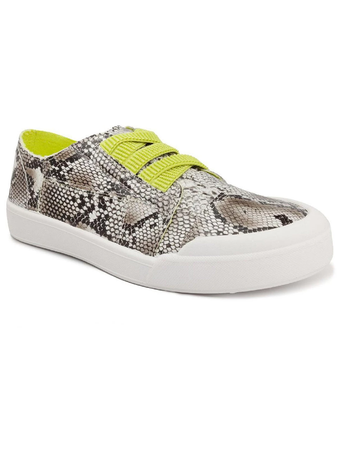 Sugar Forever Natural Green Womens Snake Print Flat Slip-On Sneakers 3 Sugar Forever Natural Green Womens Snake Print Flat Slip-On Sneakers