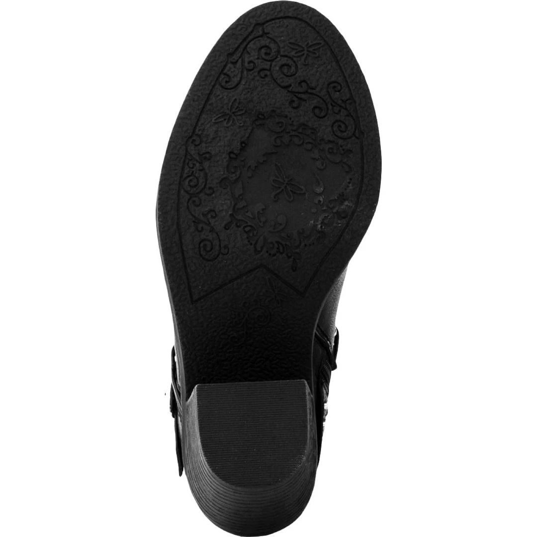 Sugar Vroomy Womens Faux-Leather Block-Heel Ankle Boots 5 Sugar Vroomy Womens Faux-Leather Block-Heel Ankle Boots - Image 3