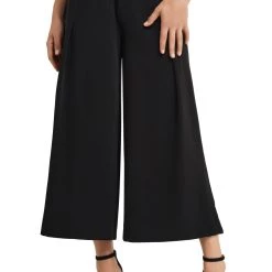 H HALSTON women CROPPED CHAIN FRONT PANT