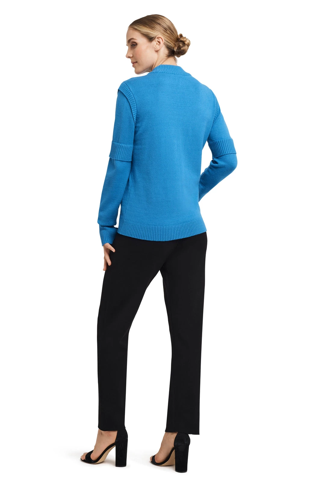 H HALSTON women LS RIB PANELED SWTR PULLOVER 4 H HALSTON women LS RIB PANELED SWTR PULLOVER - Image 2