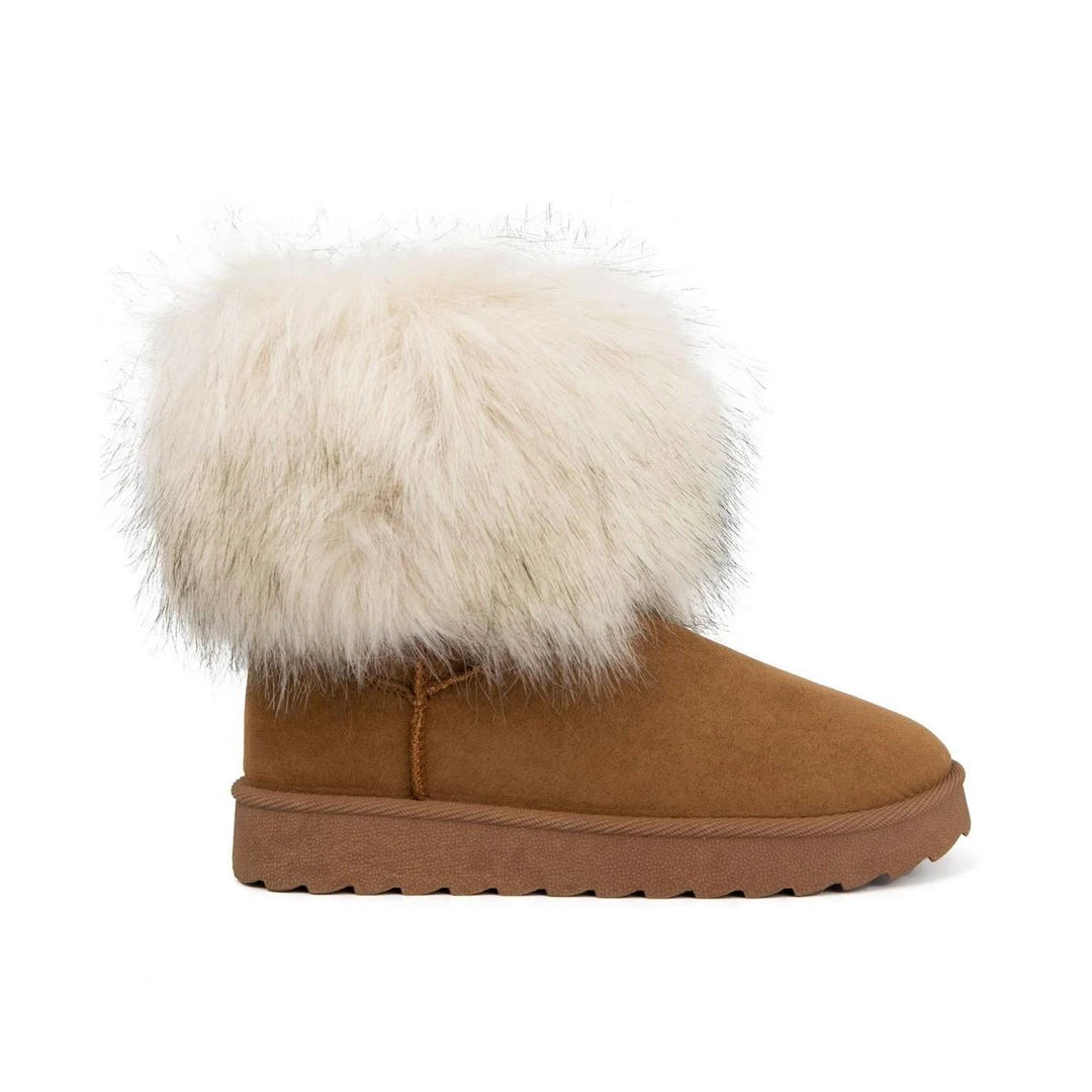 Sugar Radient Womens Faux Suede Cozy Winter & Snow Boots 4 Sugar Radient Womens Faux Suede Cozy Winter & Snow Boots - Image 2