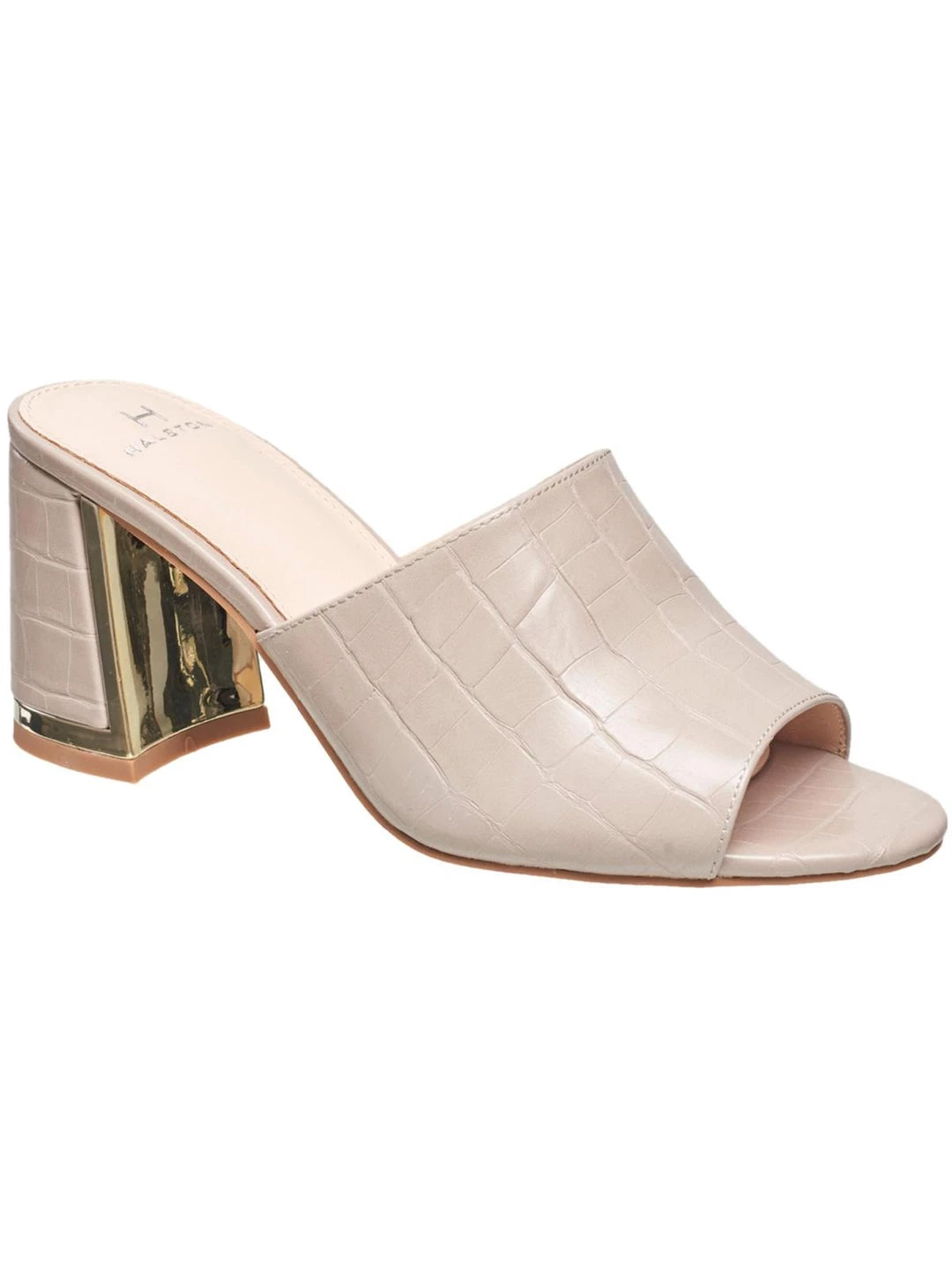 H Halston Spain Womens Vegan Leather Embossed Heel Sandals 3 H Halston Spain Womens Vegan Leather Embossed Heel Sandals