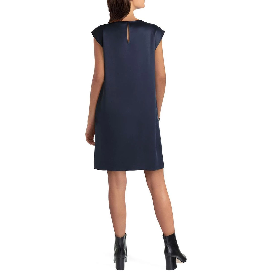 H Halston Womens Satin Short Shift Dress 4 H Halston Womens Satin Short Shift Dress - Image 2