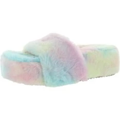 HYLETE Shop 15 Sugar Wryde Womens Faux Fur Slip On Slide Slippers