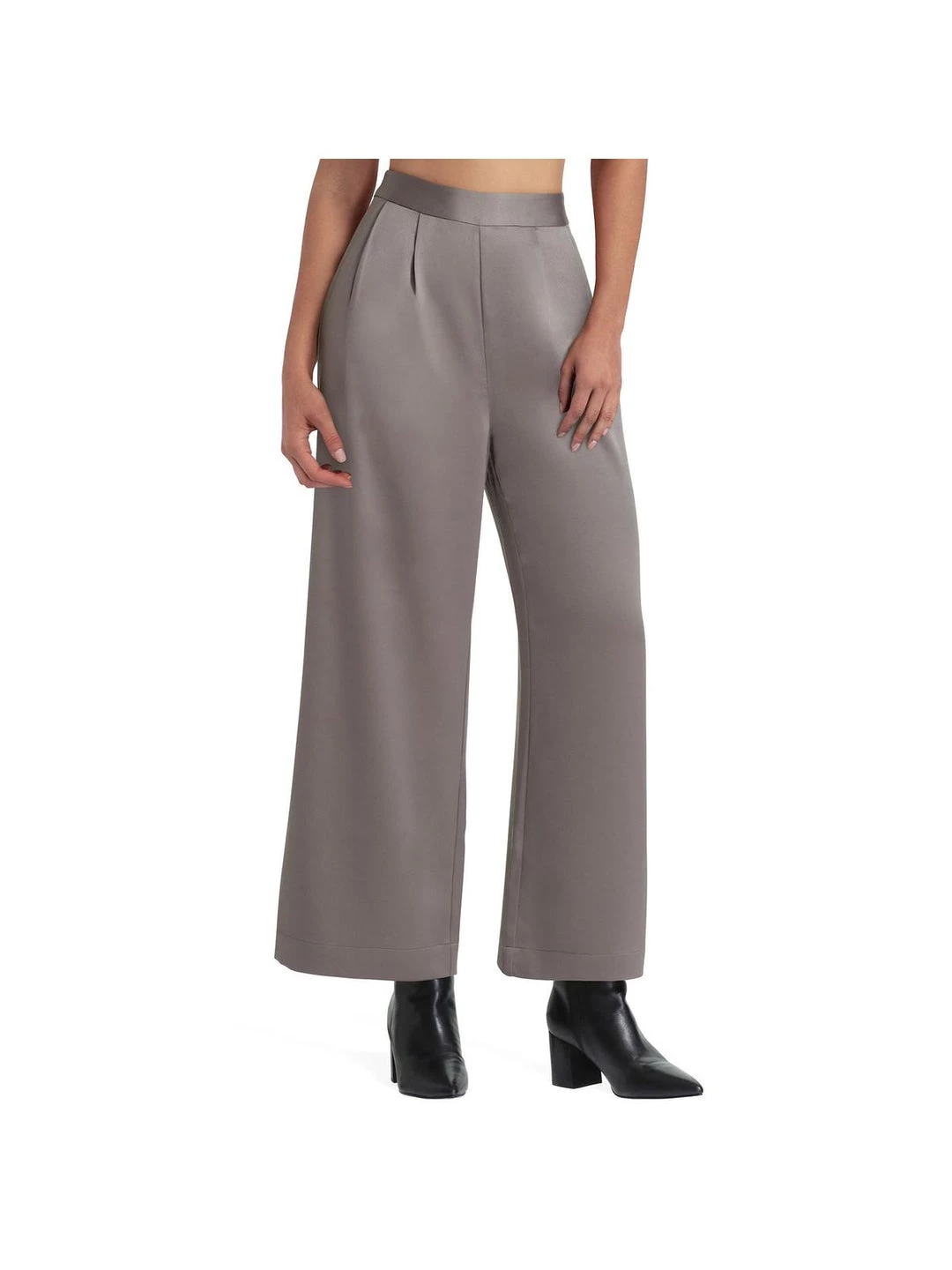 H Halston Womens Pleat Front High Rise Wide Leg Pants 3 H Halston Womens Pleat Front High Rise Wide Leg Pants