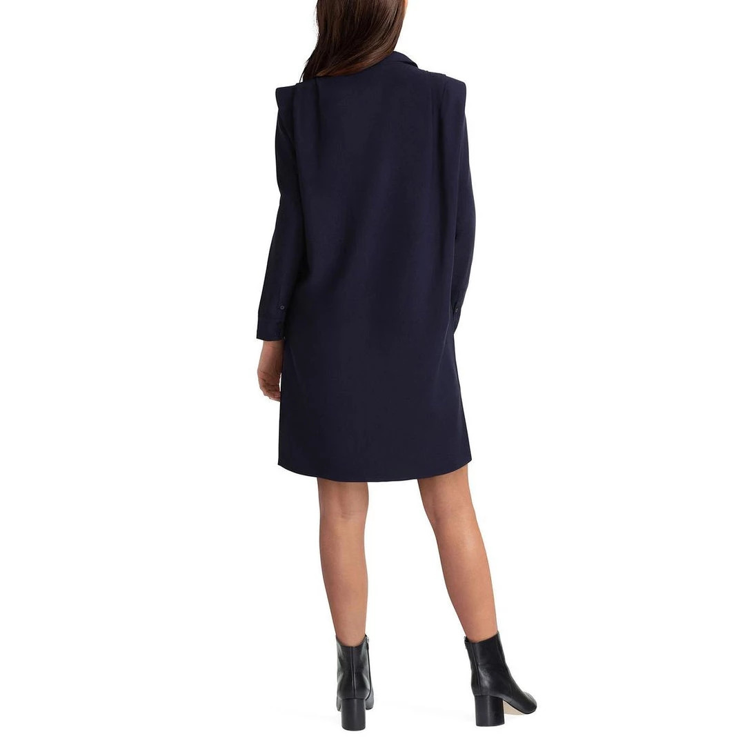 H Halston Womens Collared Midi Shirtdress 4 H Halston Womens Collared Midi Shirtdress - Image 2