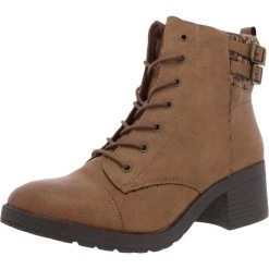 Sugar Kailey-19 Womens Ankle Zip Up Combat & Lace-up Boots