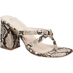 H Halston Mash Womens Vegan Leather Faux Leather Block Heels