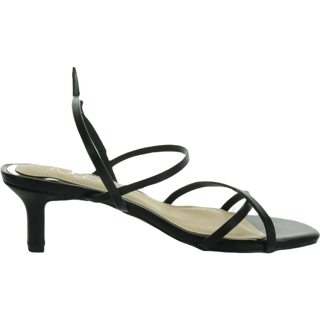 Sugar SGR Nacole Womens Faux Leather Sling Back Dress Sandals 4 Sugar SGR Nacole Womens Faux Leather Sling Back Dress Sandals - Image 2