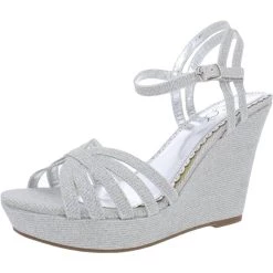 Sugar Capricorn Womens Wedge Ankle Strap Wedge Sandals