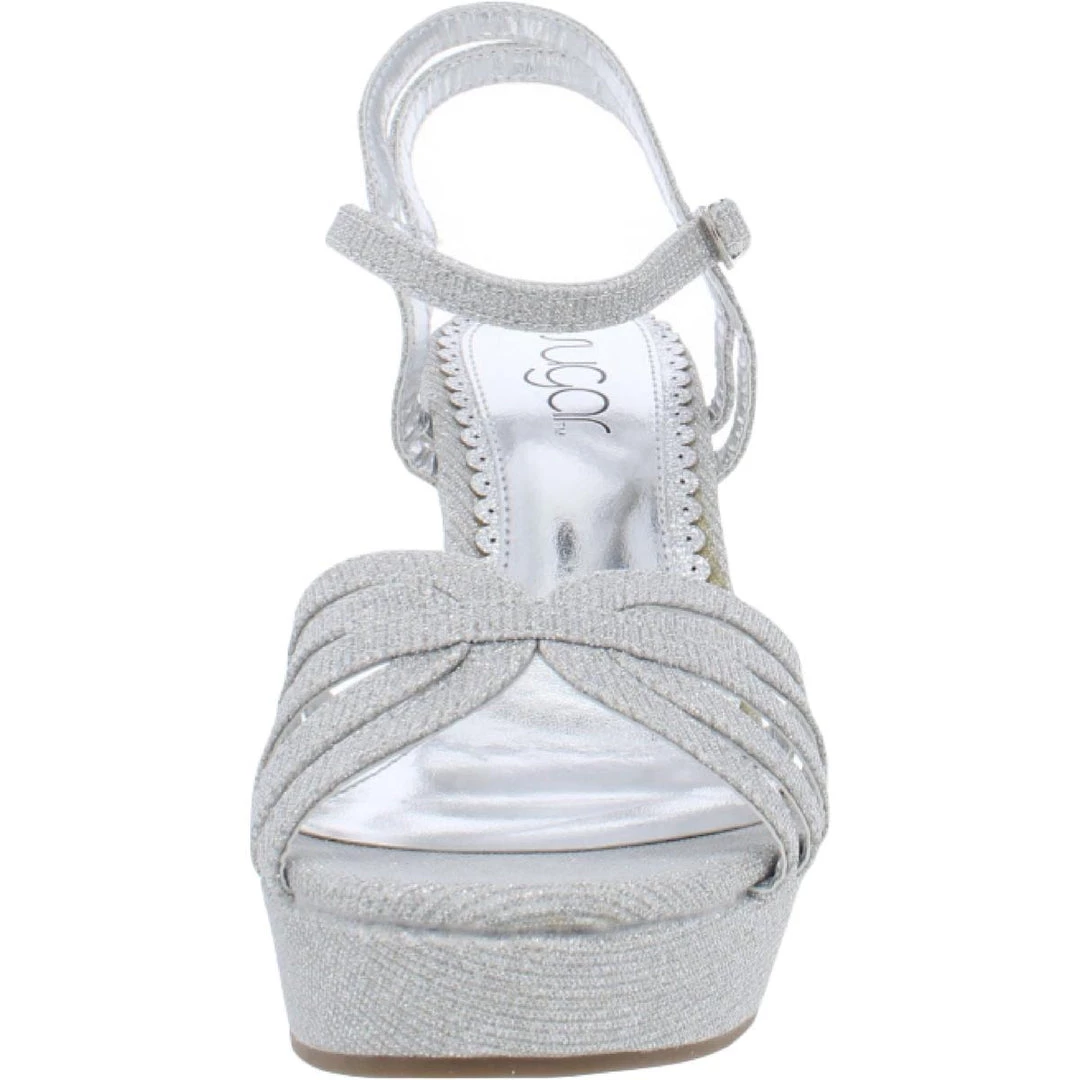 Sugar Capricorn Womens Wedge Ankle Strap Wedge Sandals 5 Sugar Capricorn Womens Wedge Ankle Strap Wedge Sandals - Image 3