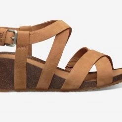 Teva women Mahonia Wedge Cross Strap in Chipmunk