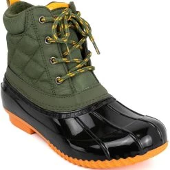 Sugar Skippy Womens Lace-Up Quilted Rain Boots