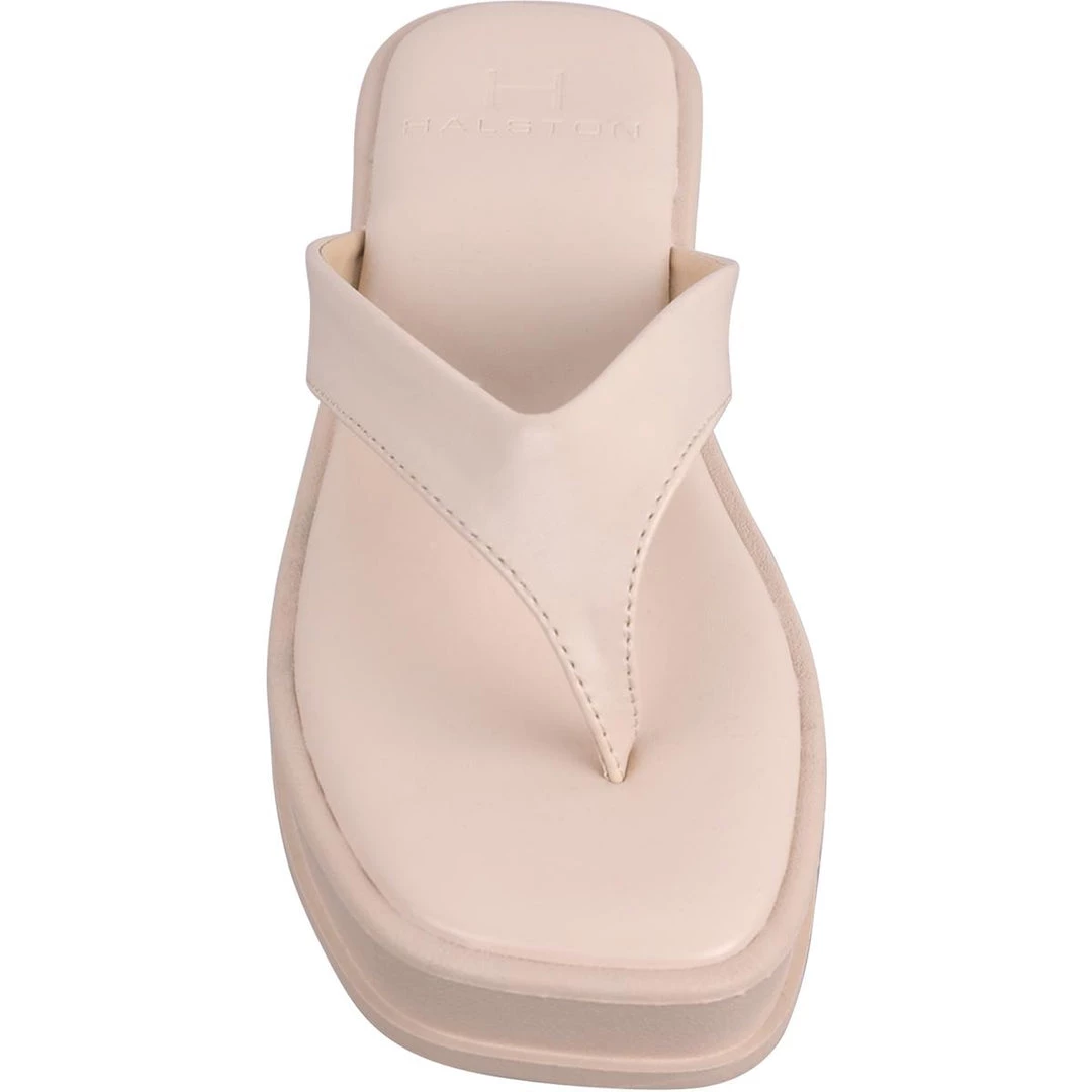 H Halston Soula Womens Vegan Leather Thong Flatform Sandals 5 H Halston Soula Womens Vegan Leather Thong Flatform Sandals - Image 3