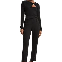 H HALSTON women LS RING TWIST SWTR PULLOVER