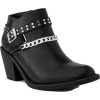 Sugar Vroomy Womens Faux-Leather Block-Heel Ankle Boots