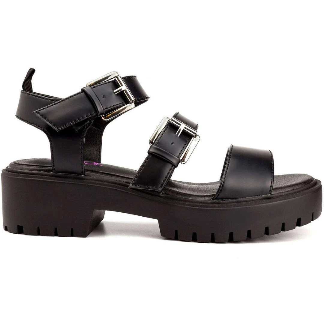 Sugar Indigo Womens Patent Casual Slingback Sandals 4 Sugar Indigo Womens Patent Casual Slingback Sandals - Image 2