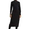 H HALSTON women LS MOCK NECK SWEATER DRESS